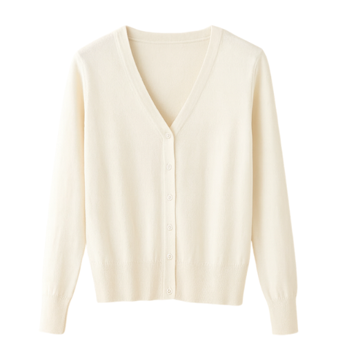 Klassiek Dames Vestje met V-hals | Dunne Cardigan Lange Mouw