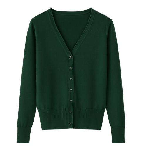 Klassiek Dames Vestje met V-hals | Dunne Cardigan Lange Mouw