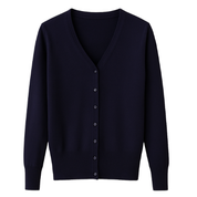 Klassiek Dames Vestje met V-hals | Dunne Cardigan Lange Mouw