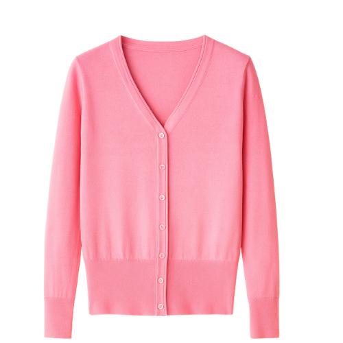 Klassiek Dames Vestje met V-hals | Dunne Cardigan Lange Mouw