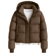 Dames pufferjack | Dik gewatteerd winterjas met grote capuchon