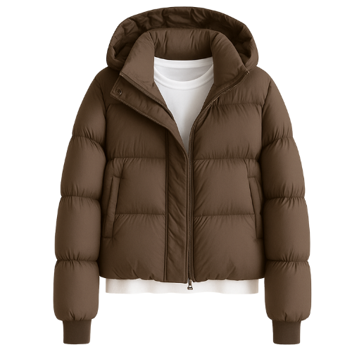 Dames pufferjack | Dik gewatteerd winterjas met grote capuchon