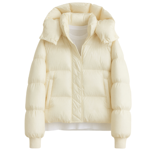 Dames pufferjack | Dik gewatteerd winterjas met grote capuchon