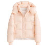 Dames pufferjack | Dik gewatteerd winterjas met grote capuchon