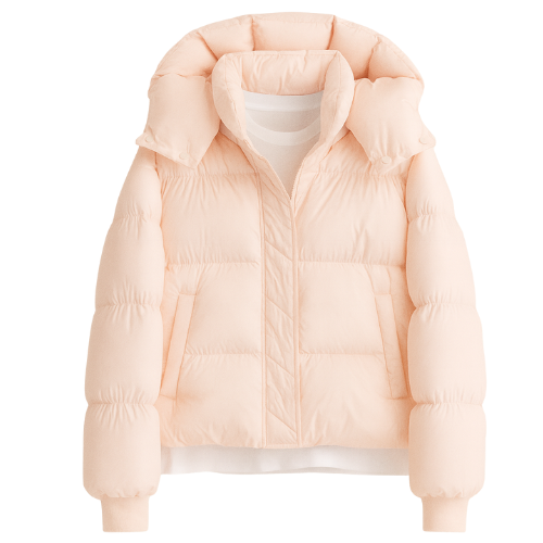 Dames pufferjack | Dik gewatteerd winterjas met grote capuchon