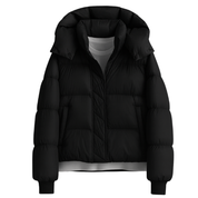 Dames pufferjack | Dik gewatteerd winterjas met grote capuchon