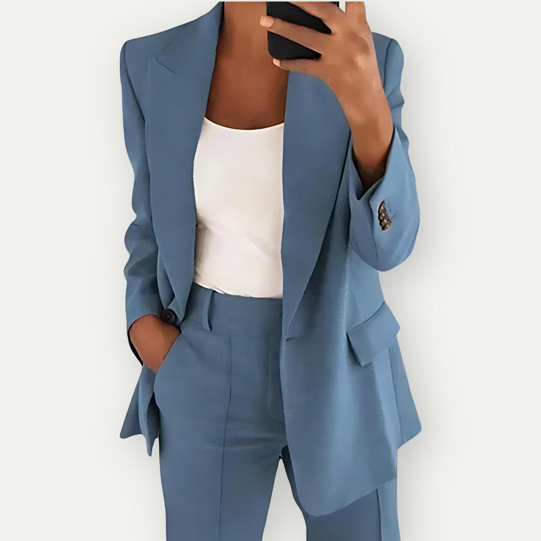 Stijlvol damespak | Blazer en broek tweedelig set