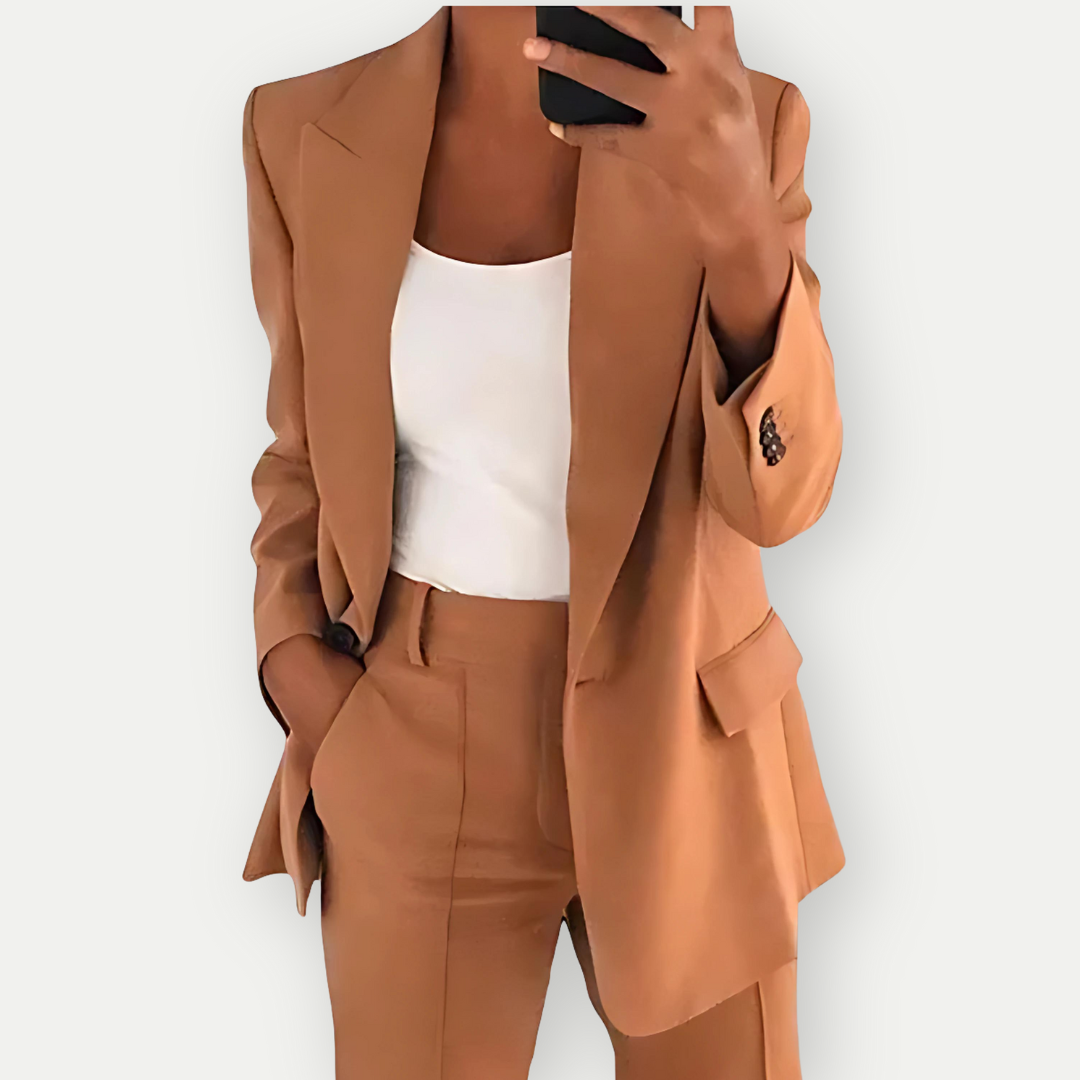 Stijlvol damespak | Blazer en broek tweedelig set
