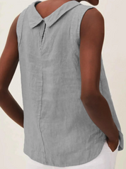 Ladies blouse - Sleeveless with round neck summer