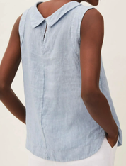 Ladies blouse - Sleeveless with round neck summer
