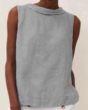 Ladies blouse - Sleeveless with round neck summer