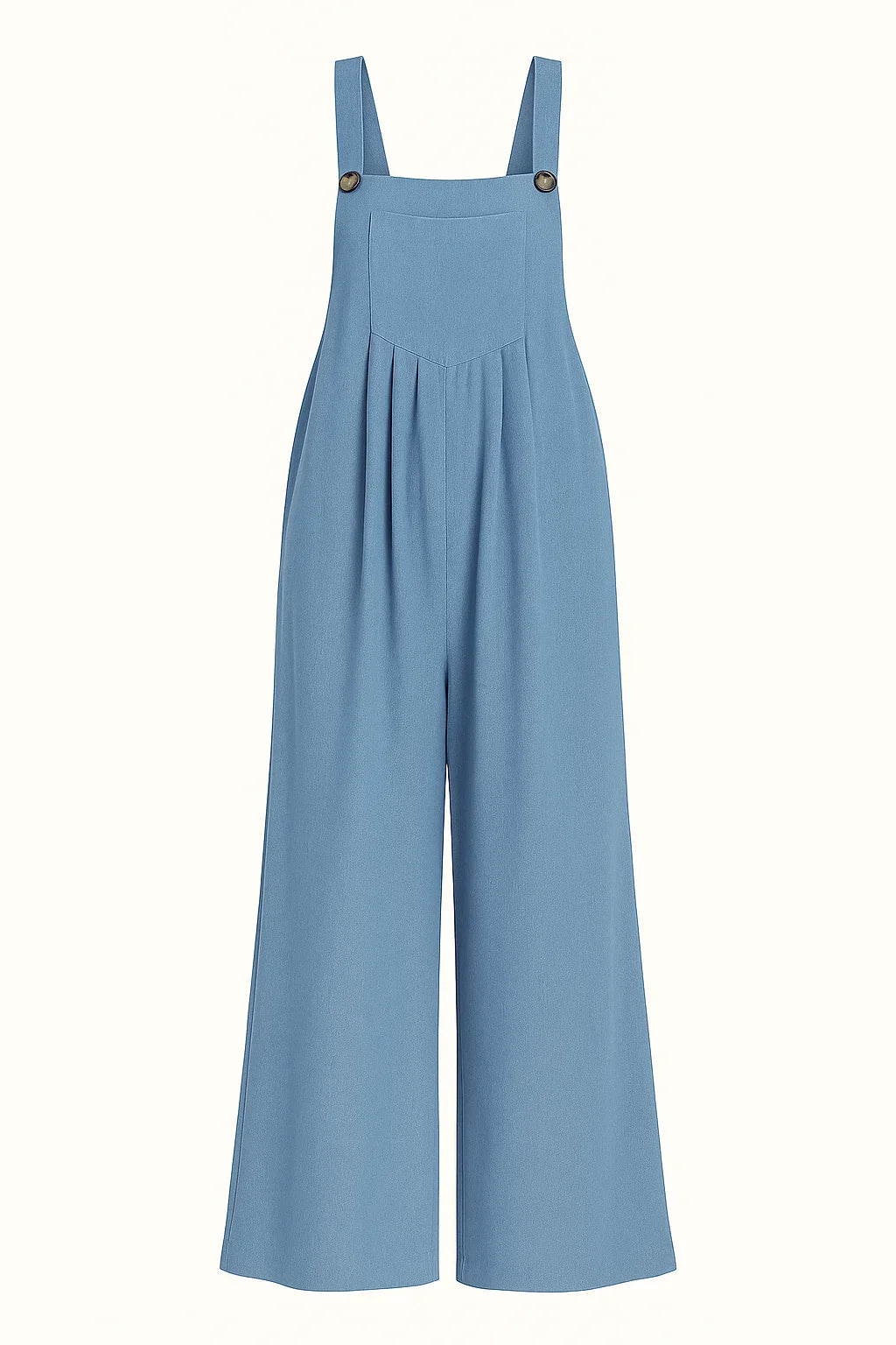 Dames linnen look jumpsuit met losse pasvorm en zijzakken