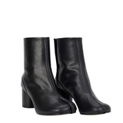 Dames Enkellaarsjes met Gespleten Teen | Enkellaarsjes met Blokhak en Leren Look