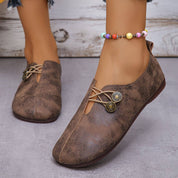 Dames Instapschoen Flexibele Zool | Platte Schoenen met Decoratieve Knoopjes