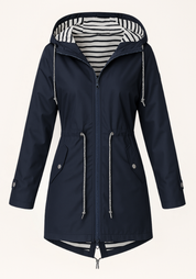 Dames regenjas | Parka met verstelbare taille en capuchon