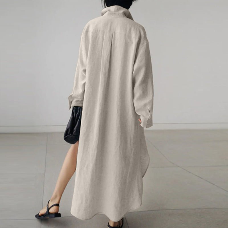 Dames zomerjurk overhemdmodel oversized pasvorm