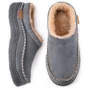 Warme Pantoffels met Bontvoering | Suede Look | Anti-Slip Zool | Instap Sloffen Winter