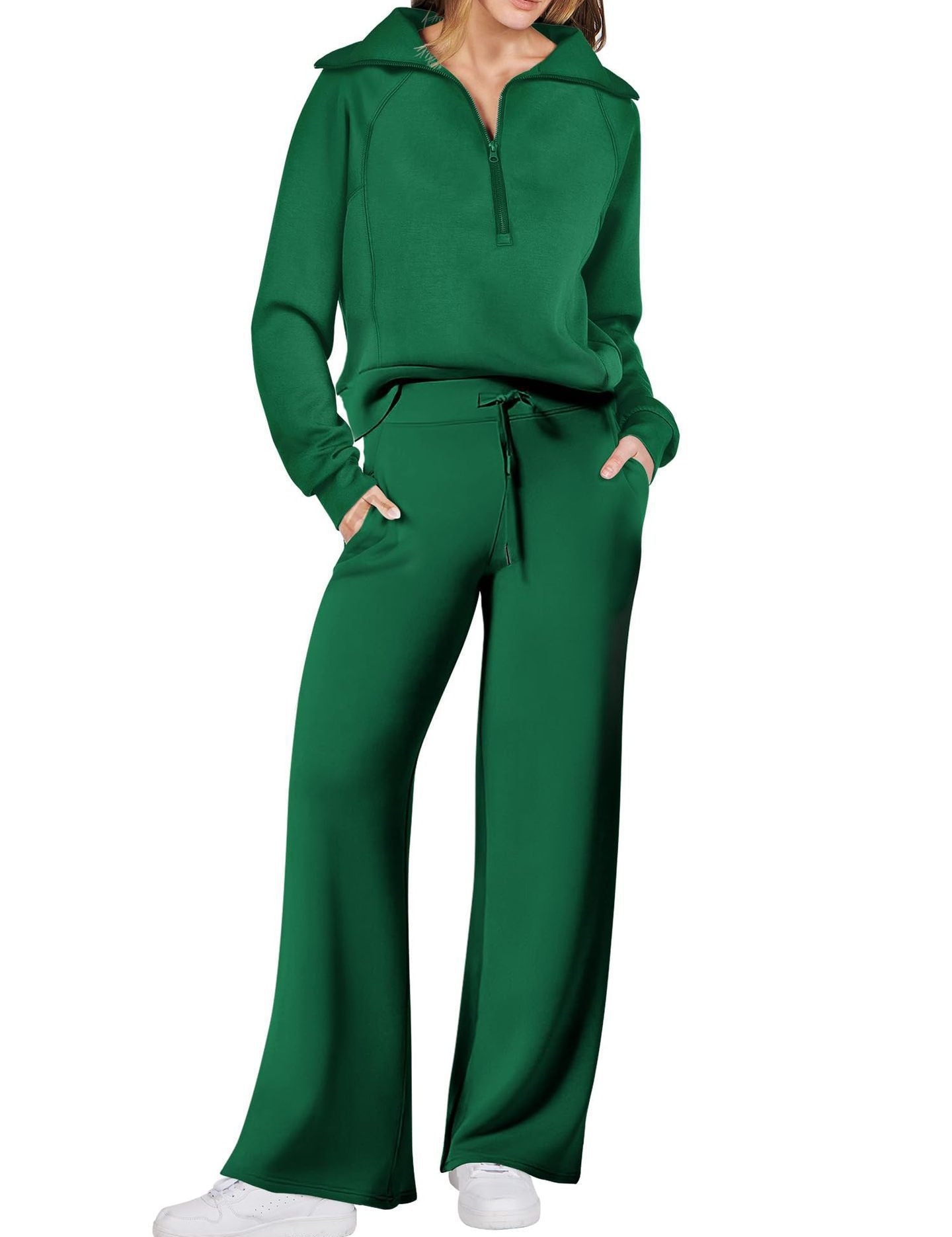 Warme sweater met wijde broek | Winter loungeset dames