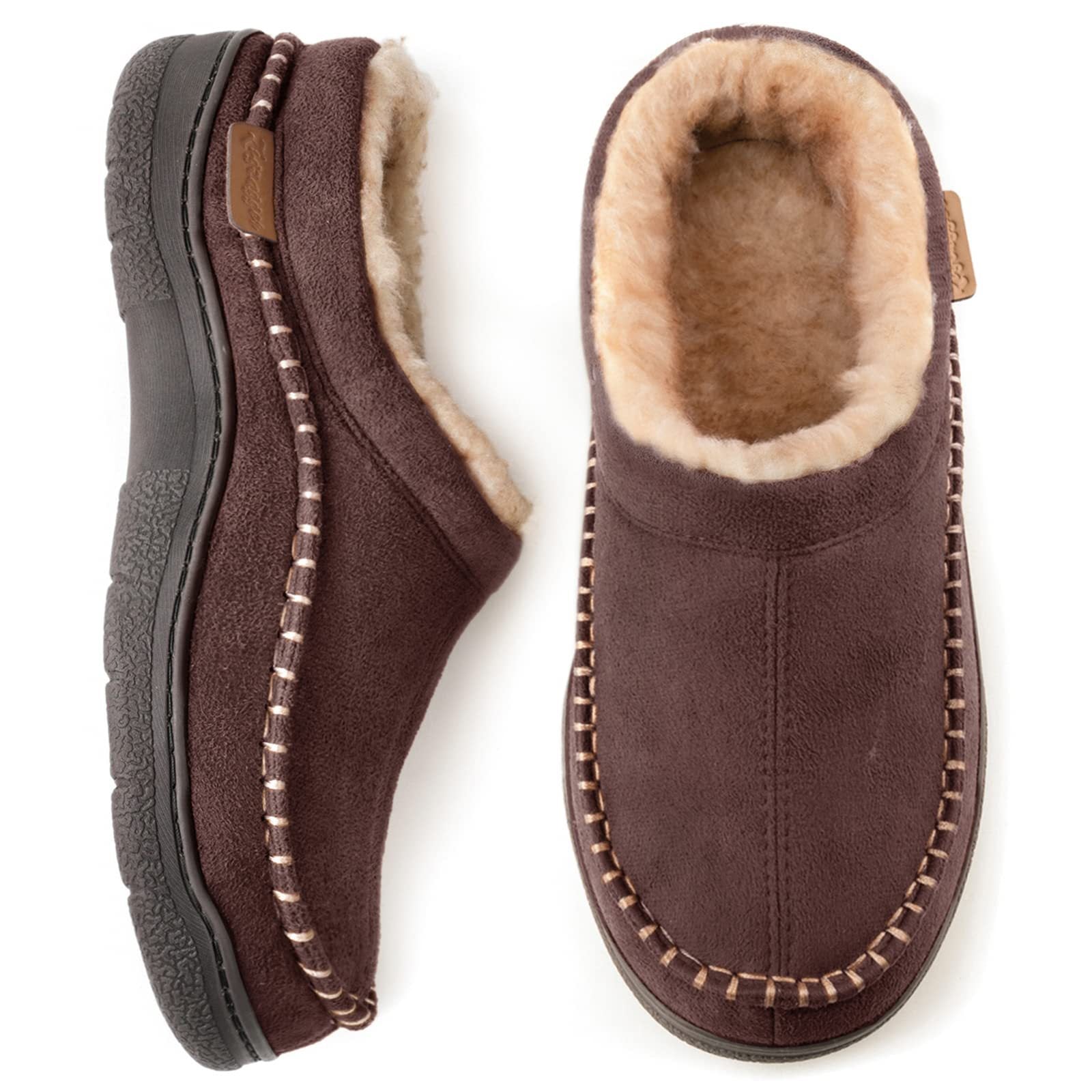 Warme Pantoffels met Bontvoering | Suede Look | Anti-Slip Zool | Instap Sloffen Winter