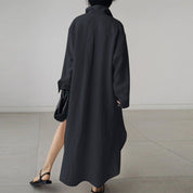 Dames zomerjurk overhemdmodel oversized pasvorm