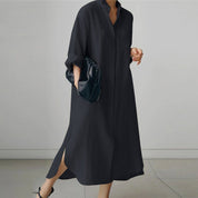 Dames zomerjurk overhemdmodel oversized pasvorm