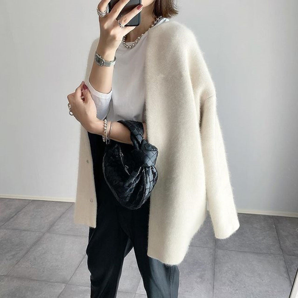 Oversized dames vest | Zacht lang vest met knopen