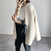 Oversized dames vest | Zacht lang vest met knopen