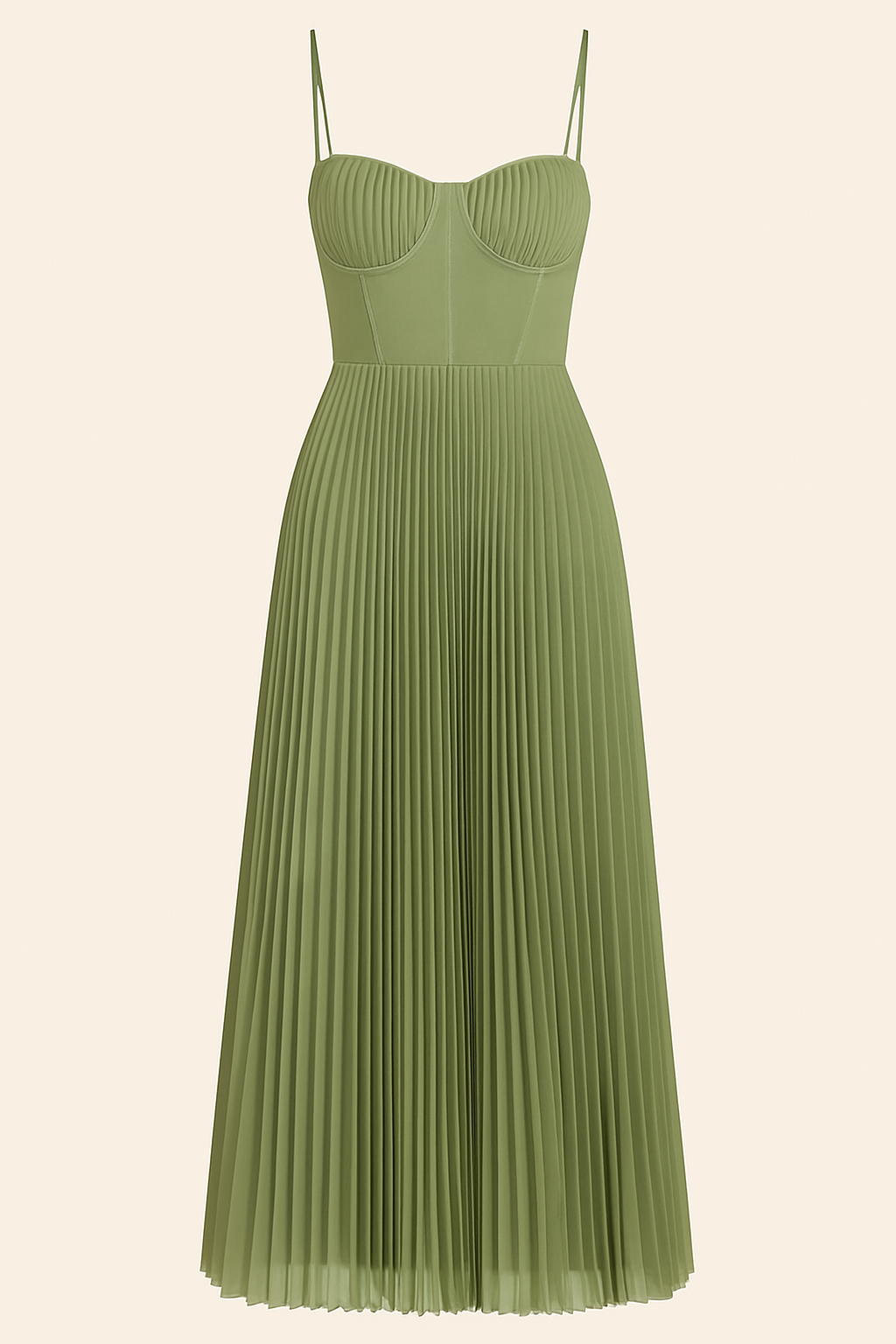 Women's summer midi dress with flared skirt