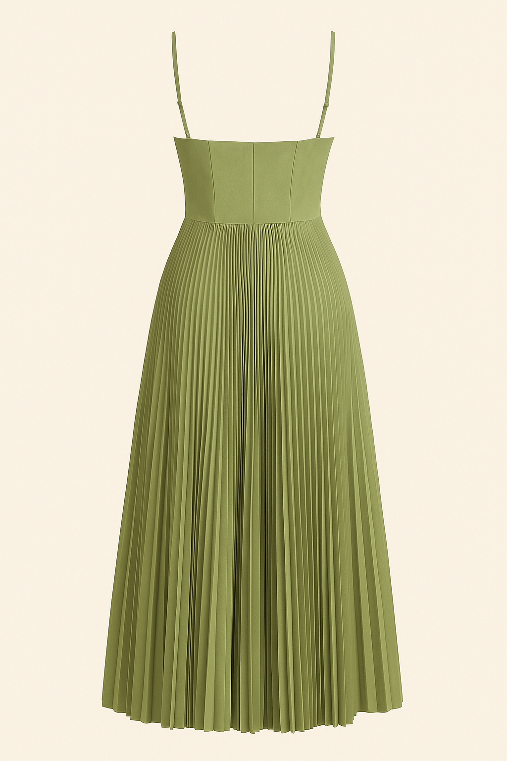 Women's summer midi dress with flared skirt