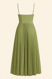 Women's summer midi dress with flared skirt