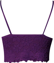 Women's mesh top with spaghetti straps and lace