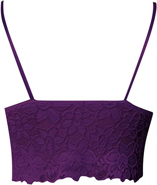 Women's mesh top with spaghetti straps and lace