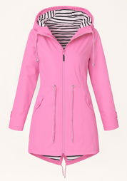 Dames regenjas | Parka met verstelbare taille en capuchon
