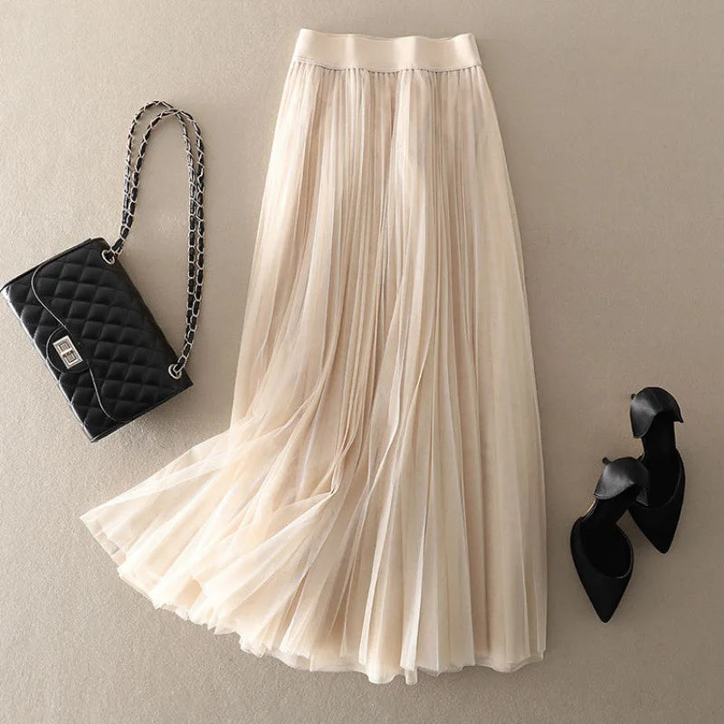 Dames plissé midi rok | Elegante zwierige rok voor elke gelegenheid