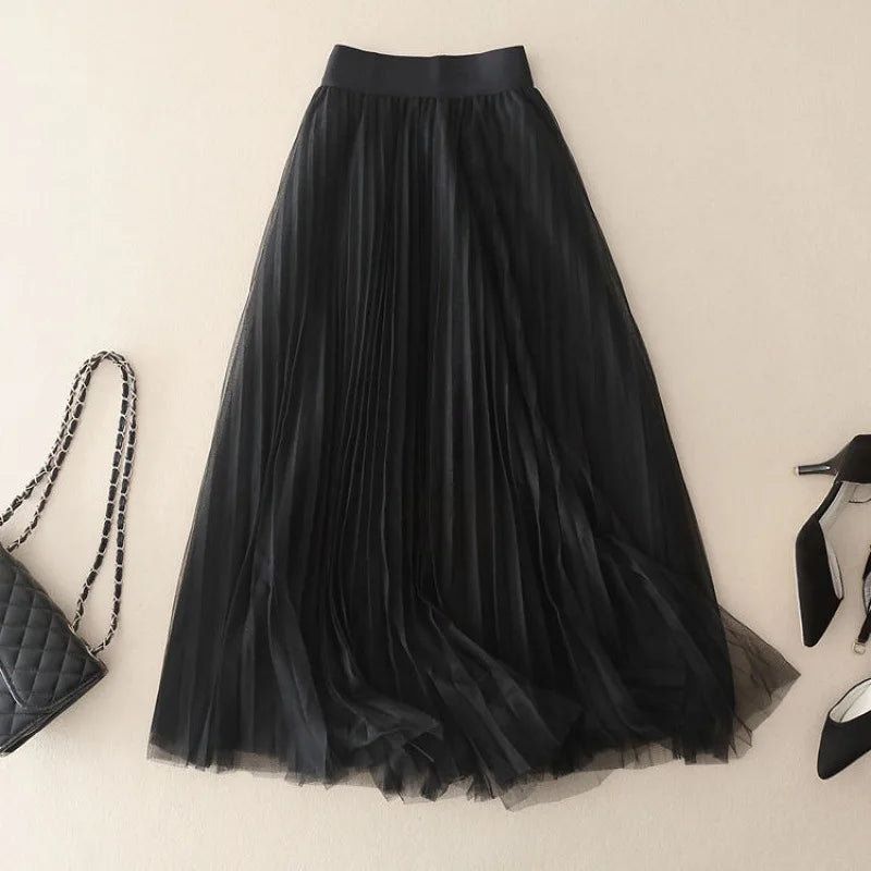 Dames plissé midi rok | Elegante zwierige rok voor elke gelegenheid