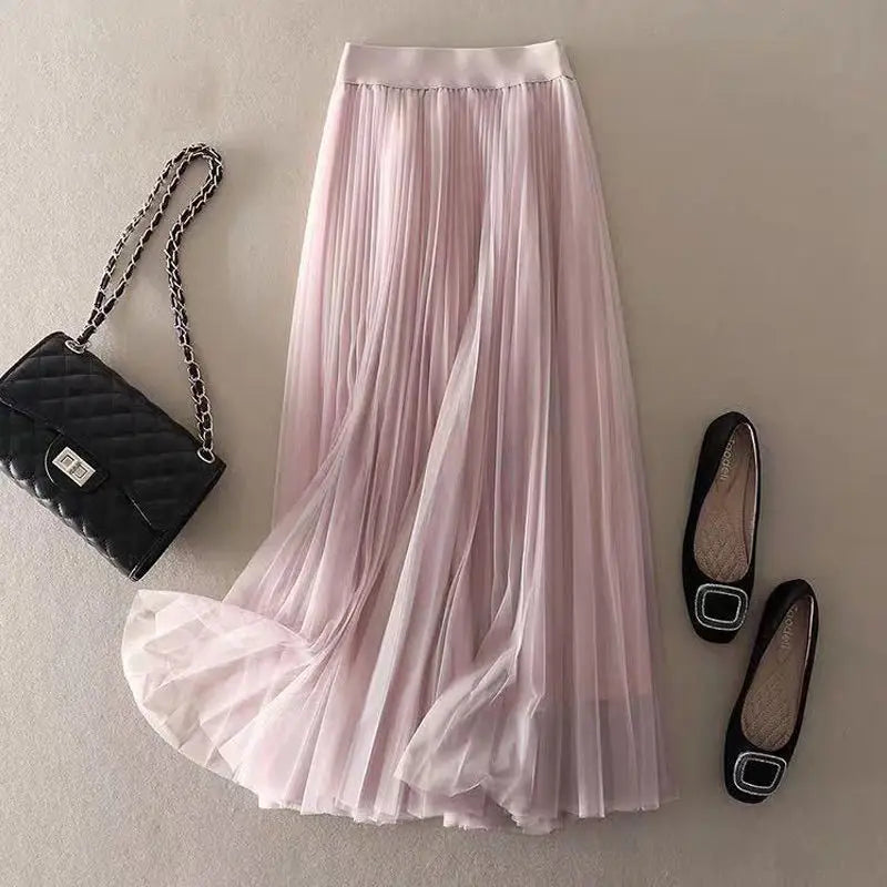 Dames plissé midi rok | Elegante zwierige rok voor elke gelegenheid