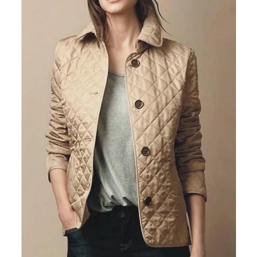 Dames jas | Met gewatteerd design en knoopsluiting