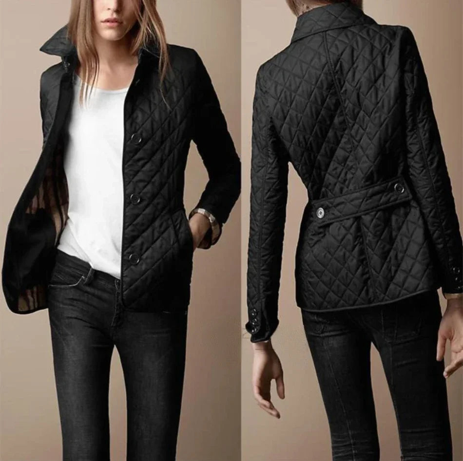 Dames jas | Met gewatteerd design en knoopsluiting