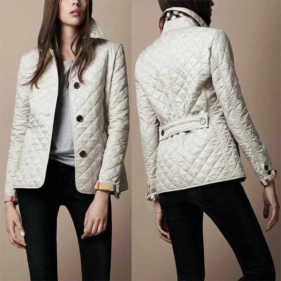 Dames jas | Met gewatteerd design en knoopsluiting