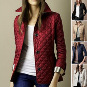 Dames jas | Met gewatteerd design en knoopsluiting