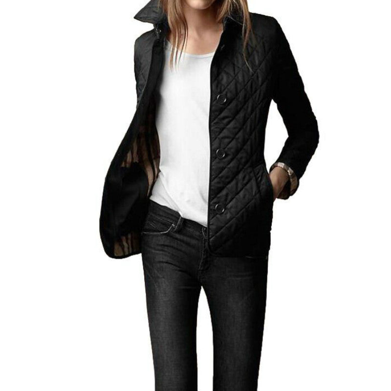 Dames jas | Met gewatteerd design en knoopsluiting