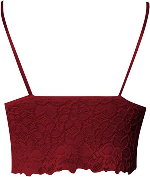 Women's mesh top with spaghetti straps and lace