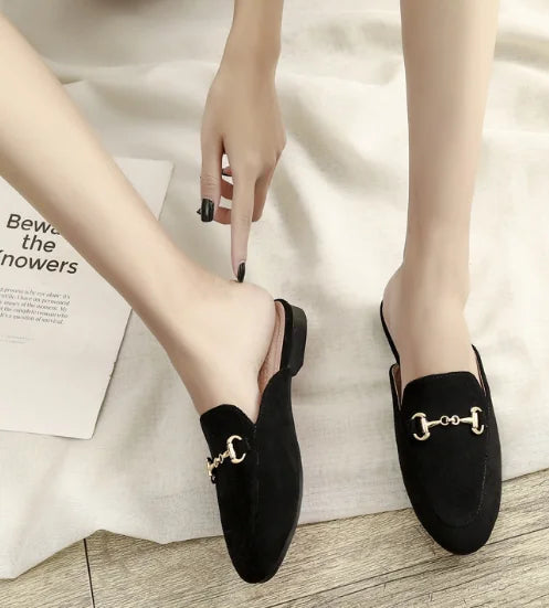 Loafers met Gouden Gesp Detail voor Kantoor - Zakelijke Instappers