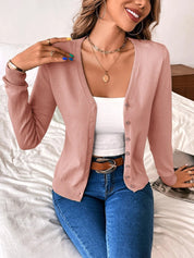 Basic dames vest | Dun gebreid vest met knoopsluiting