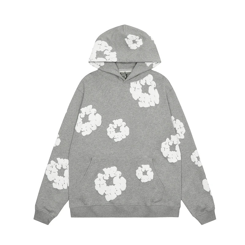 Dames hoodie met bloemenprint | Wintertrui