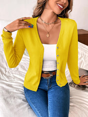 Basic dames vest | Dun gebreid vest met knoopsluiting