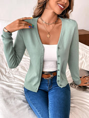 Basic dames vest | Dun gebreid vest met knoopsluiting