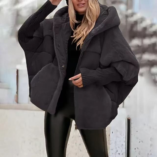Dames Jas Teddy en Gewatteerde Stof | Kort Model met Capuchon