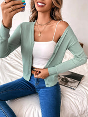 Basic dames vest | Dun gebreid vest met knoopsluiting