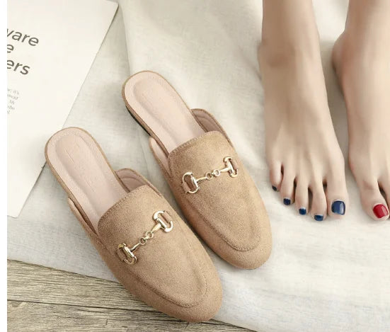 Loafers met Gouden Gesp Detail voor Kantoor - Zakelijke Instappers